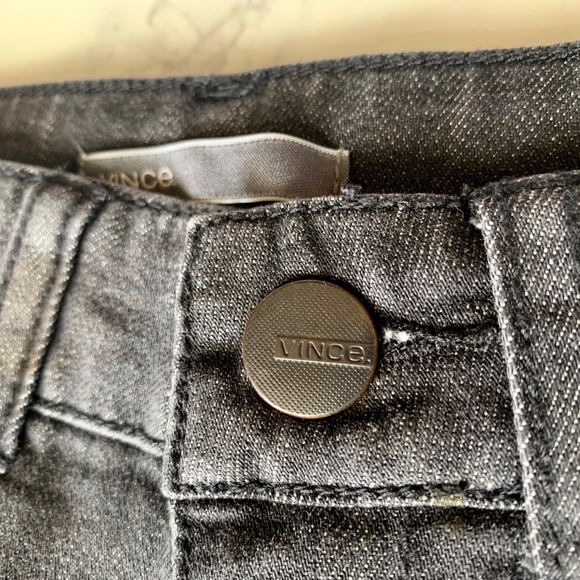 VINCE Girls Black Moto Style Distressed Ombré Denim Jeans SIZE 7 NWT - Picture 9 of 12